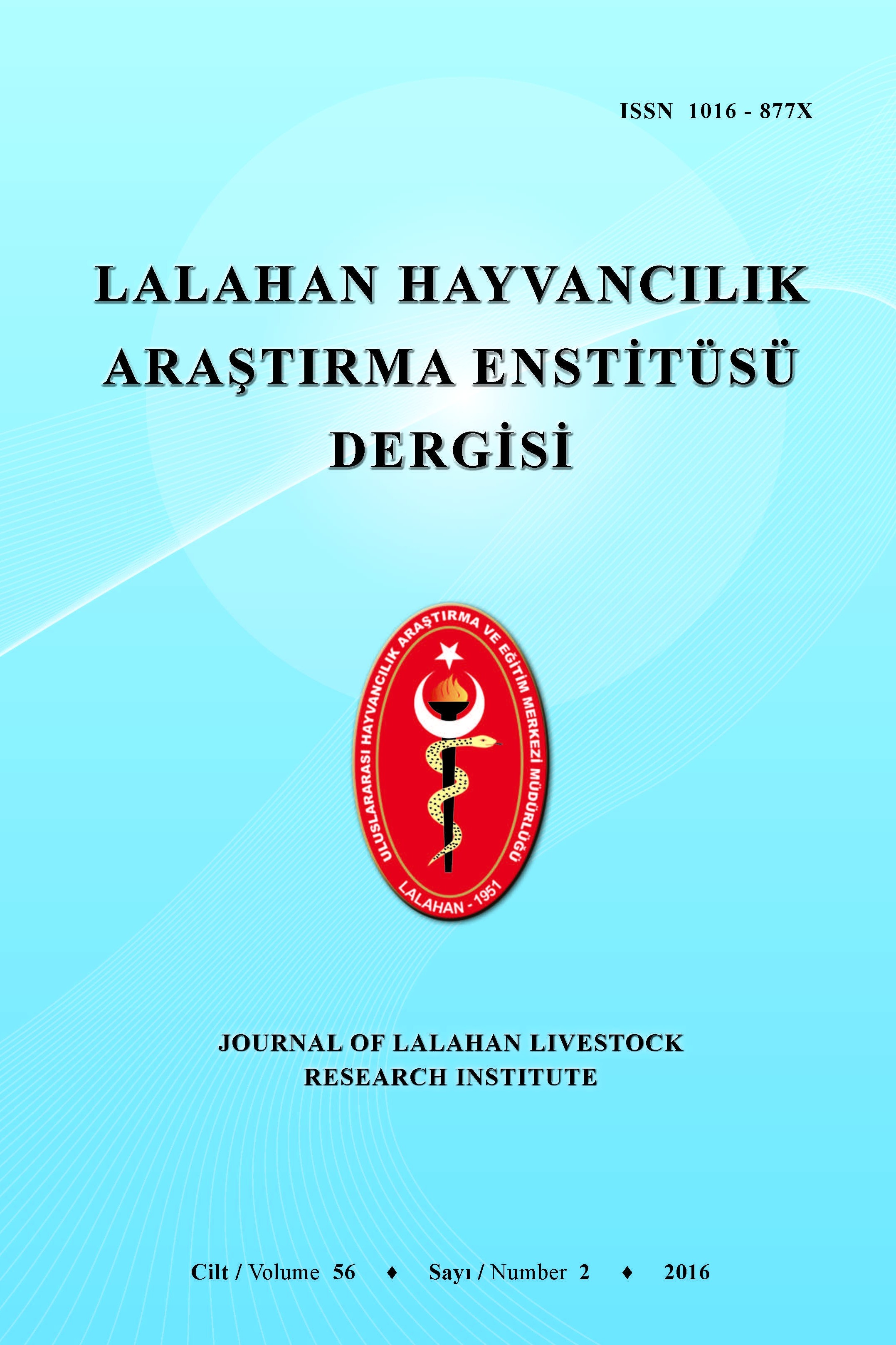 Lalahan Hayvancılık Araştırma Enstitüsü Dergisi