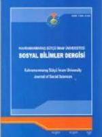 Kahramanmaraş Sütçü İmam Üniversitesi Sosyal Bilimler Dergisi